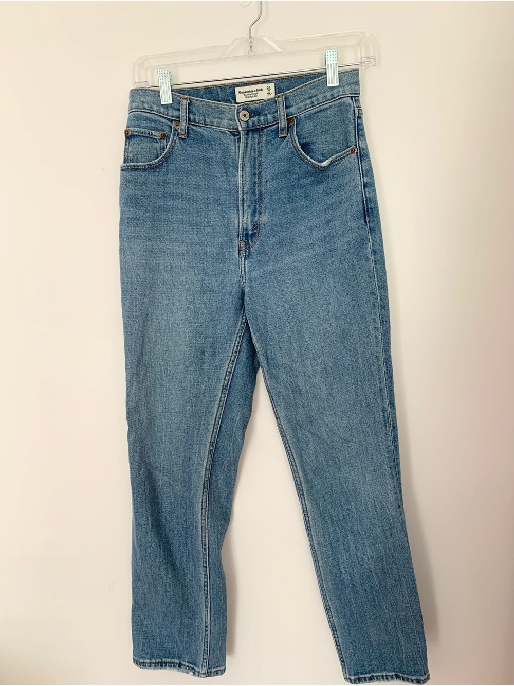 Abercrombie and Fitch Ankle Straight Ultra High Rise Curve Love